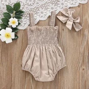 Clara Summer romper, comes with adorable headband
